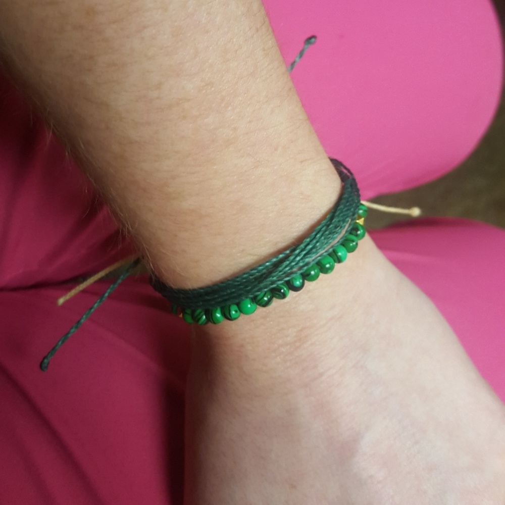 Dark green PV bracelet duo!